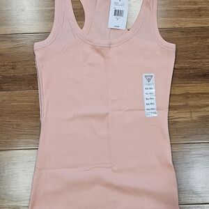Guess Coral Cotton Ribbed Tank Top XL